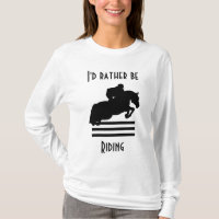 I'd rather be riding horse and rider jumping