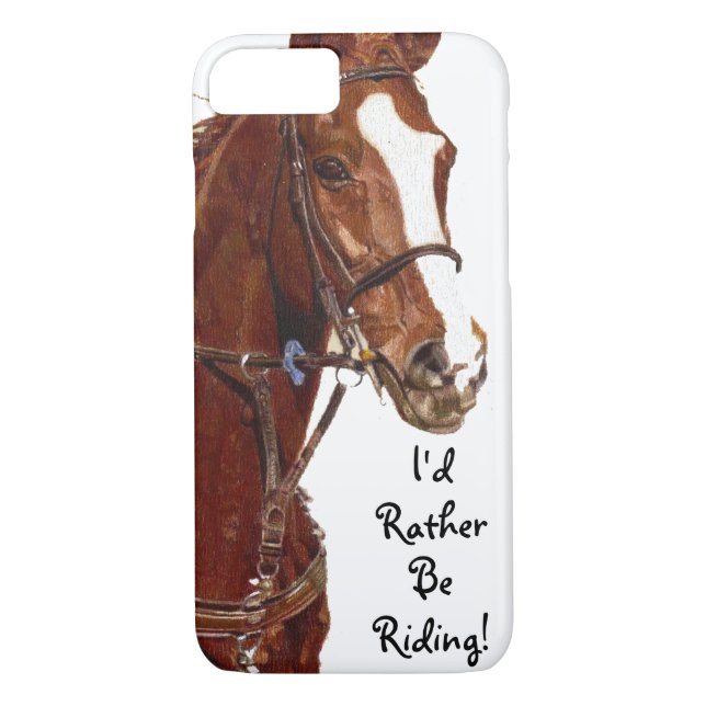 I'd Rather Be Riding! Horse Case-Mate iPhone Case (Back)