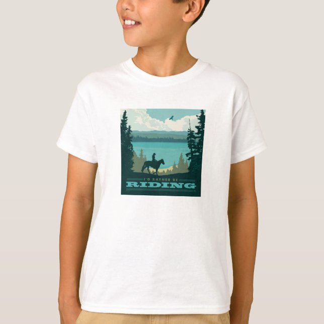 I'd Rather Be Riding T-Shirt (Front)