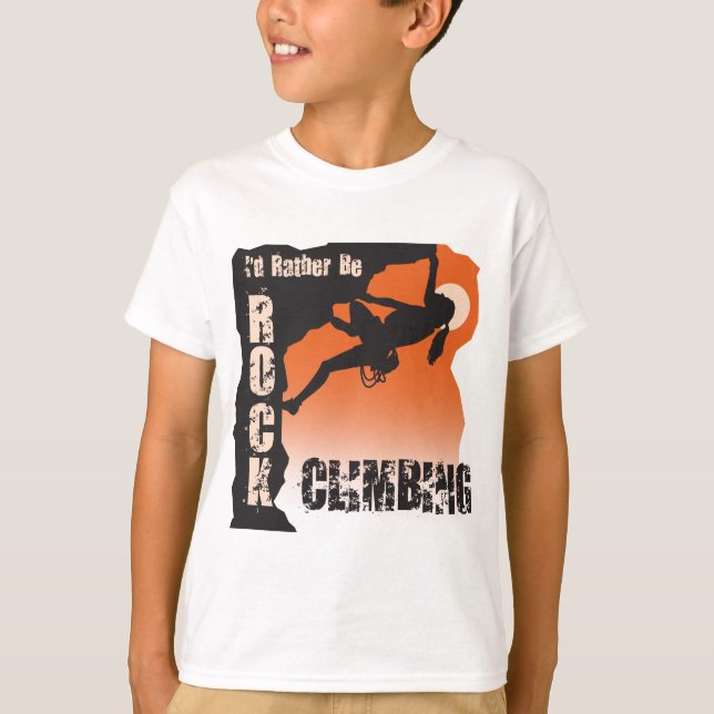 I'd Rather Be Rock Climbing Gals T-Shirt (Front)
