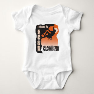 I'd Rather Be Rock Climbing Guys Baby Bodysuit