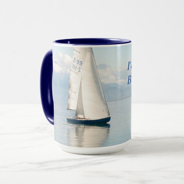 I'd Rather Be Sailing, Customize Message or Name Mug (Front Left)