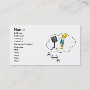 i'd rather be Singing Karaoke 2 Business Card