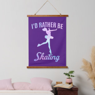 I'd Rather Be Skating Hanging Tapestry