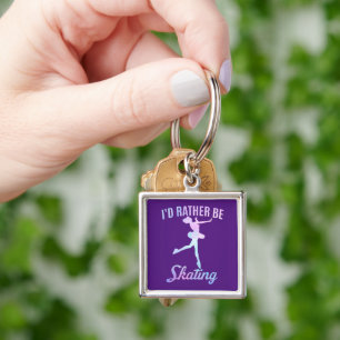 I'd Rather Be Skating     Keychain