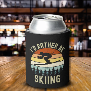 I'd rather be Skiing, Funny skier Can Cooler