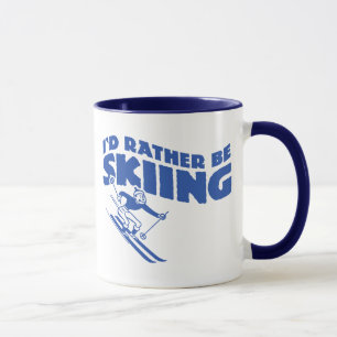 I'd Rather Be Skiing (male) Mug