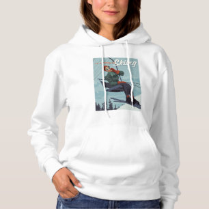 I'd Rather Be Skiing Print Hoodie