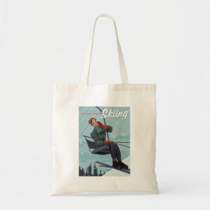 I'd Rather Be Skiing Print Tote Bag