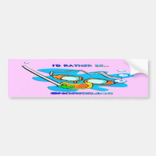 I'd Rather be Snorkelling Bumper Sticker