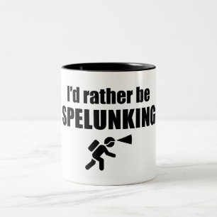 I'd Rather Be Spelunking Two-Tone Coffee Mug