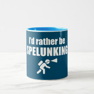 I'd Rather Be Spelunking Two-Tone Coffee Mug