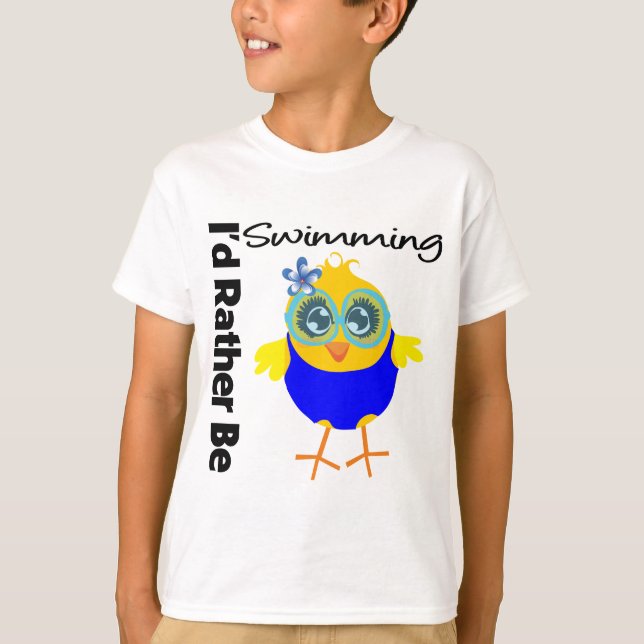 I'd Rather Be Swimming Chick T-Shirt (Front)