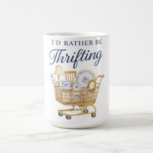 I'd Rather Be Thrifting Sticker Coffee Mug