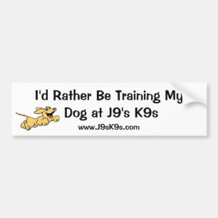 I'd Rather Be Training My Dog Bumper Sticker