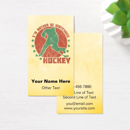 I'd Rather Be Watching Hockey Business Cards