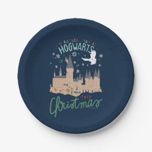 I'd Rather Stay At Hogwarts This Christmas Paper Plate