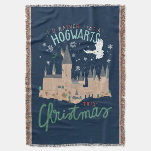 I'd Rather Stay At Hogwarts This Christmas Throw Blanket