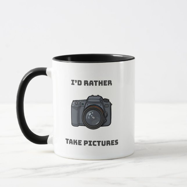 I'd Rather Take Pictures – Photography Lover Gift Mug (Left)
