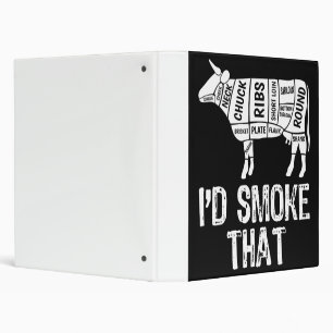Id Smoke That Cow BBQ Smoking Grilling Barbecue Binder