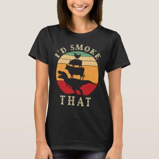 I'd Smoke That Funny Bbq Vintage Meat Smoker Grill T-Shirt