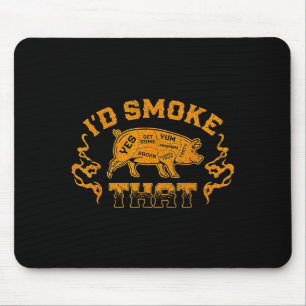 I'd smoke that pig grill bbq meat mouse pad