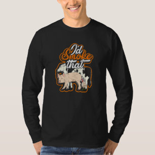 Id smoke that - Texas Cow chicken and pig T-Shirt