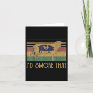 Id Smoke That Vintage Funny Bbq Grilling Party Card