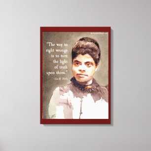 Ida B Wells And "Right & Wrong" Quote Canvas Print