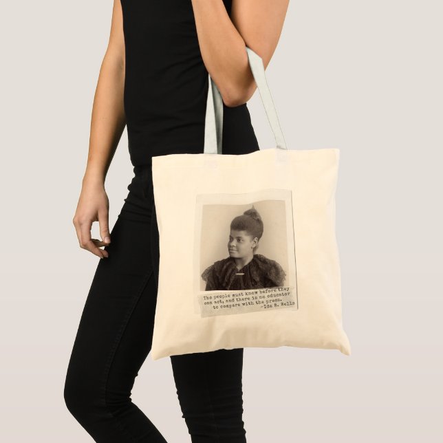 Ida B. Wells Quote - Great Black Women in History Tote Bag (Front (Product))