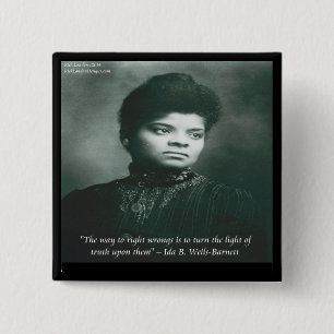 Ida B Wells & Truth Quote 2 Inch Square Button