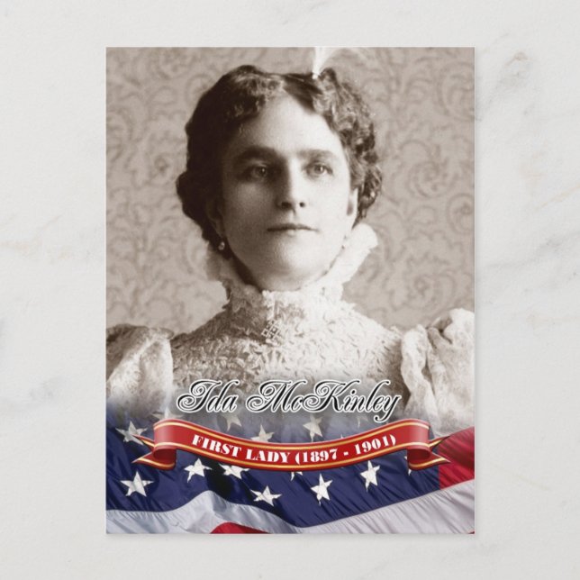 Ida McKinley, First Lady of the U.S. Postcard (Front)