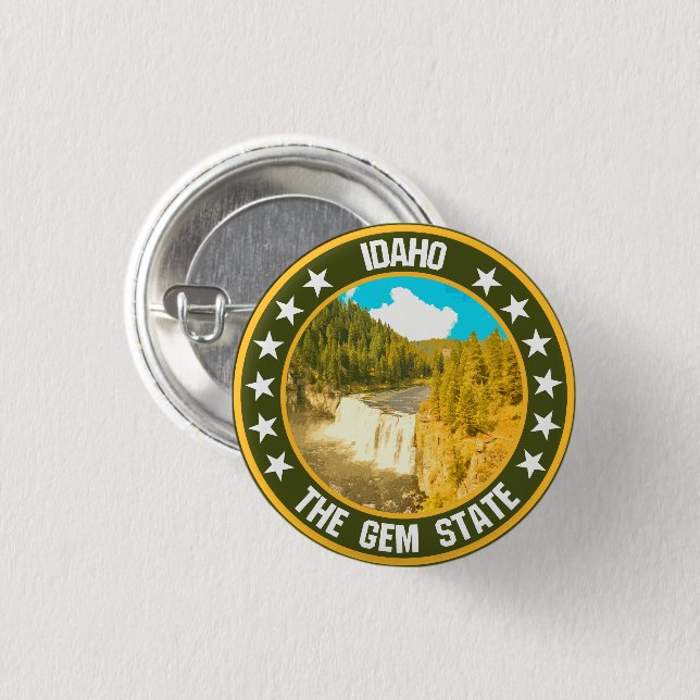 Idaho 1 Inch Round Button (Front & Back)