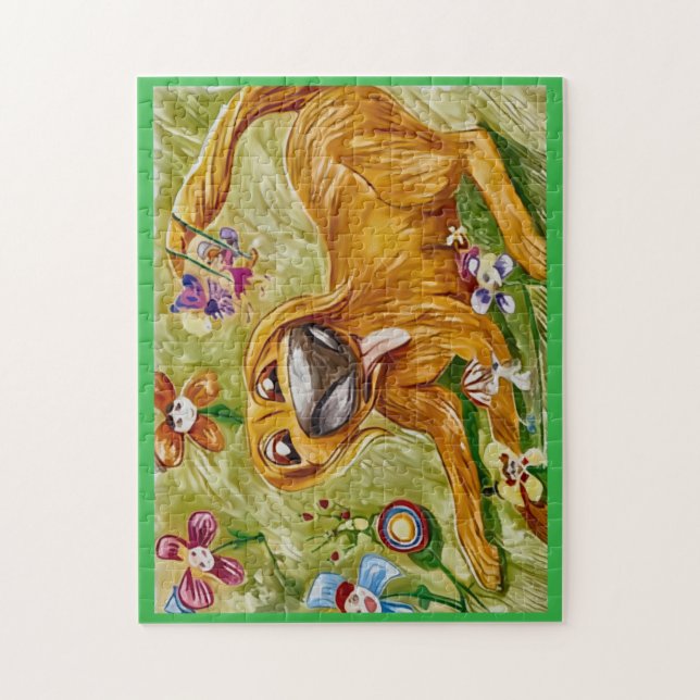 Idaho And The Flower Babies Jigsaw Puzzle (Vertical)
