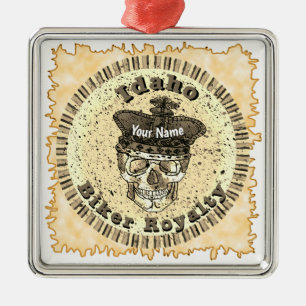 Idaho Biker  Metal Ornament