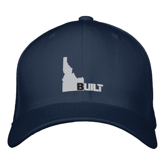 Idaho Built Centre Embroidered Baseball Cap (Front)