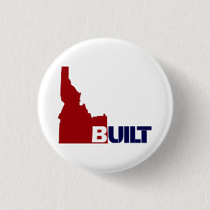 Idaho Built (Red White & Blue) Button