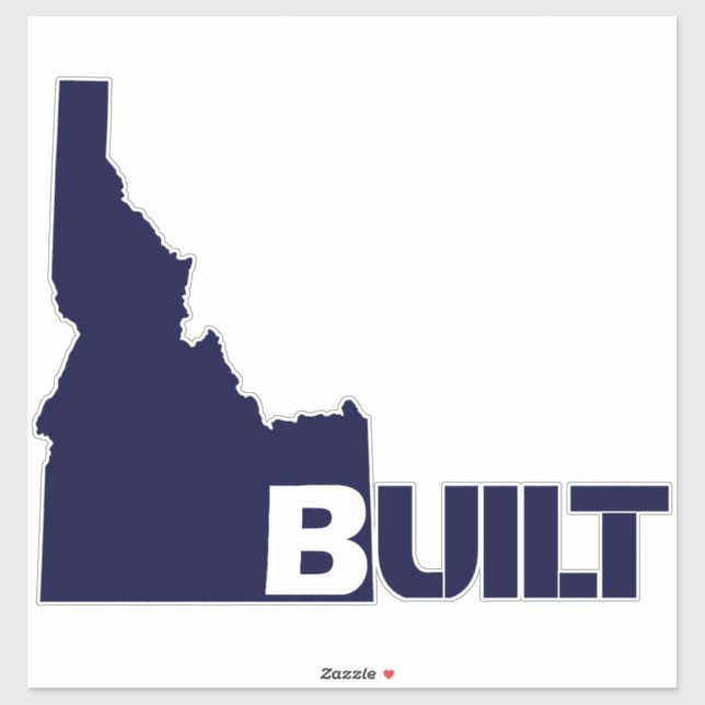 Idaho Built Vinyl Decal Dark Blue (Sheet)