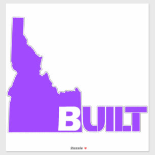 Idaho Built Vinyl Decal Purple