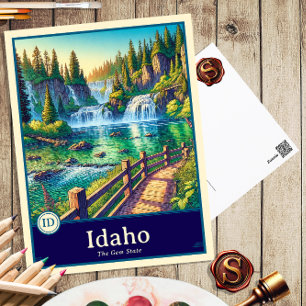 Idaho Carte postale ombragée style Anime