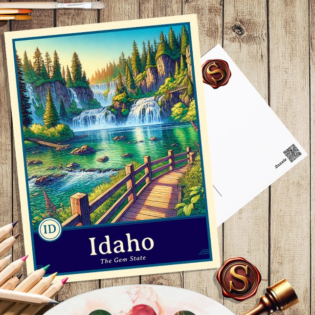 Idaho | Carte postale ombragée style Anime (Créateur téléchargé)