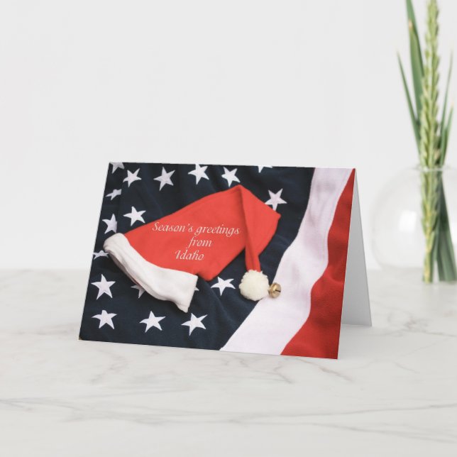 Idaho   Christmas Card, state specific Holiday Card (Front)