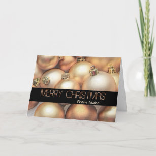 Idaho Christmas Card with ornaments