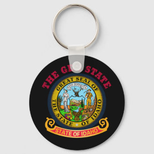 IDAHO CROSSROADS STATE FLAG KEYCHAIN