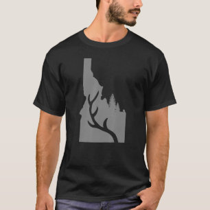 Idaho Deer Elk Hunting State Map Pride Deer Hunter T-Shirt