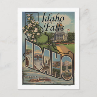 Idaho Falls, Idaho - Large Letter Scenes Postcard
