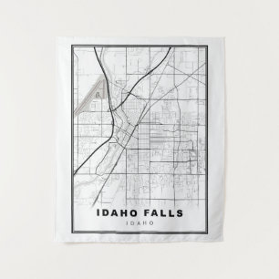 Idaho Falls Map Tapestry