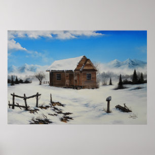 Idaho farm house Oil Painting by David Paul Poster