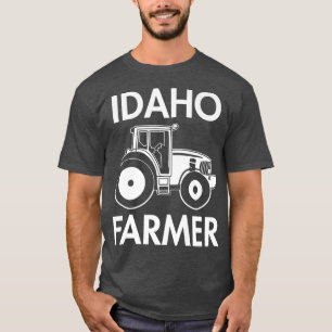 Idaho Farmer Vintage  Men Tractor Farm Local Food  T-Shirt