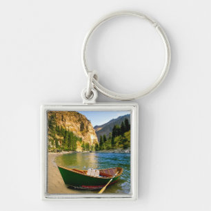 IDAHO, Fishing boat on a sandy beach in the Keychain